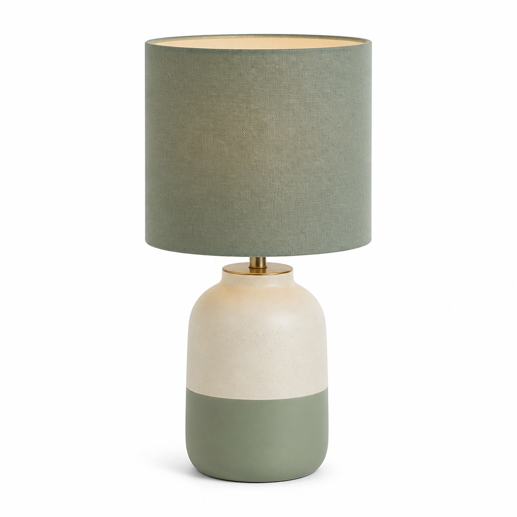 Decorative LED Stacked Stone Table Lamp, modern resin stone design, warm white ambient light for home decor.