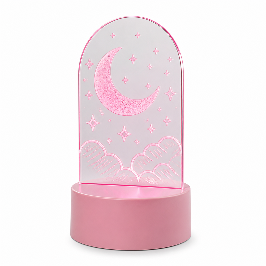 Multicolor 3D Illusion LED Night Light, an ambient tabletop lamp with remote control, perfect unique gift.