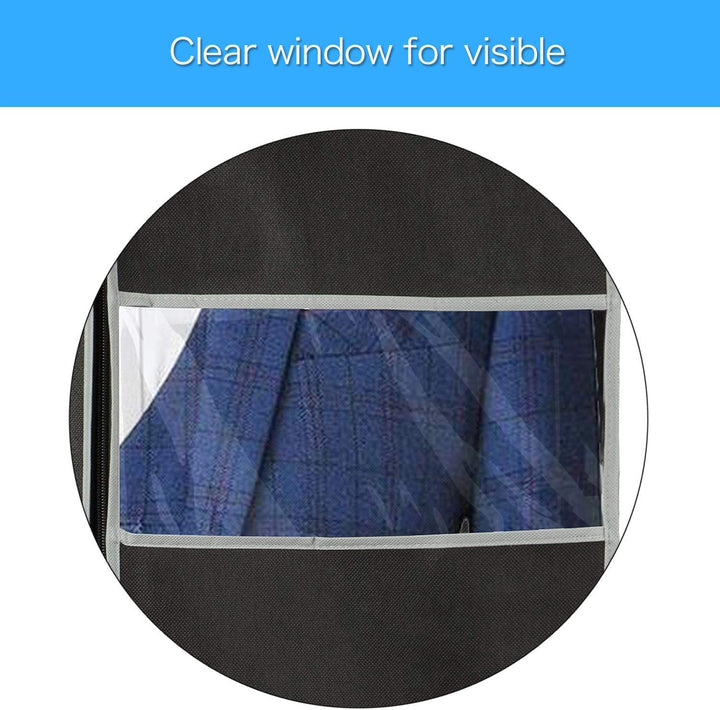 Breathable suit & dress garment bags for closet organization, dust protection, and travel.