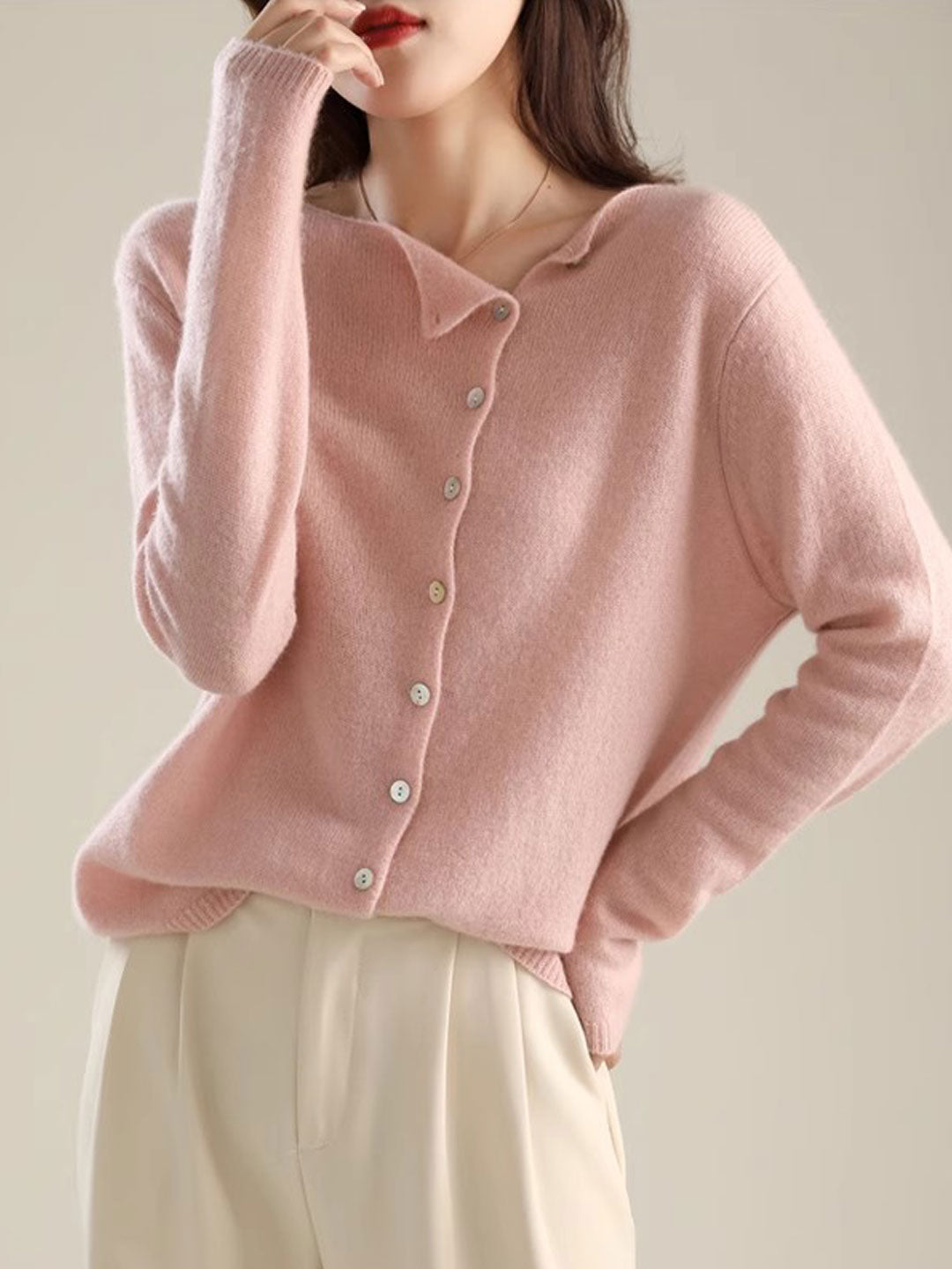 Effortless women's elegant cardigan. Soft knit, relaxed fit, perfect layering for cozy comfort.