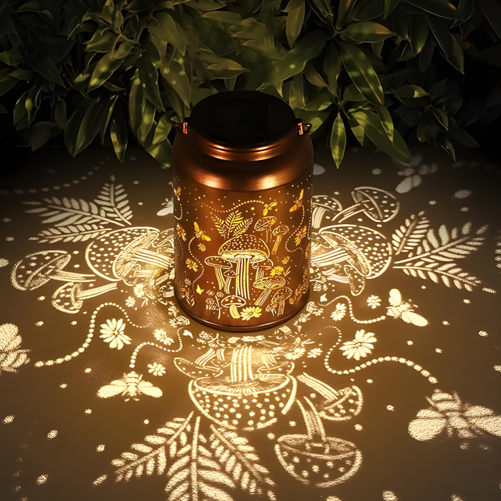 Outdoor decorative solar lantern, bringing warmth and style to your garden and patio.