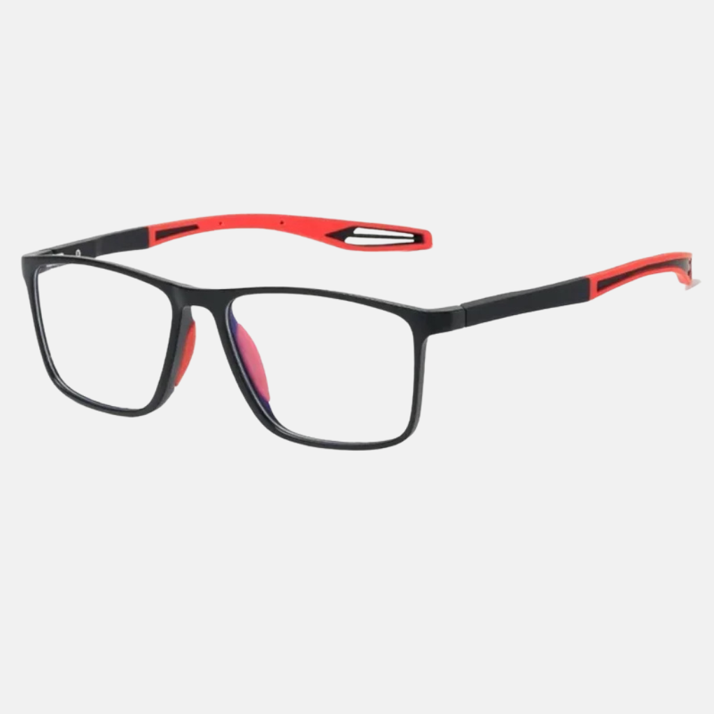 Lightweight sport reading glasses with anti-blue light and anti-reflective lenses for clear vision & digital eye strain relief.