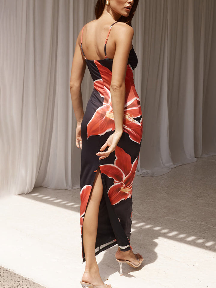 Vacation-ready women's floral boho maxi dress, a stylish and comfortable choice for your next getaway.