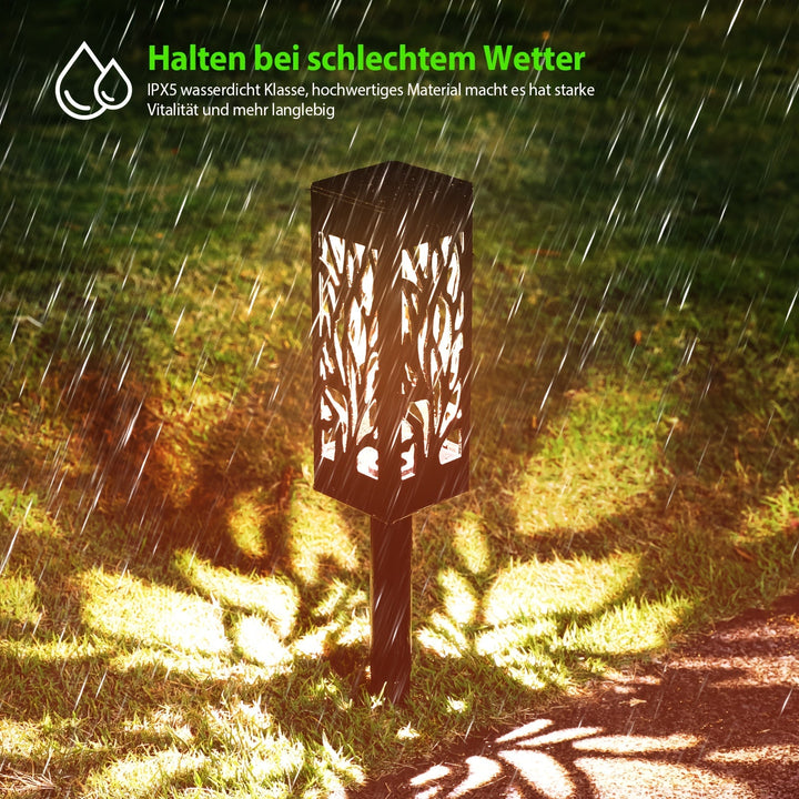 Waterproof solar pathway lights with motion detection for enhanced outdoor security and garden decor.