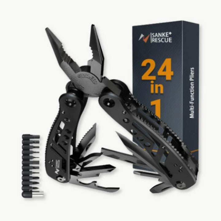 24-in-1 multifunctional stainless steel wire cutter tool. Compact multi-tool for everyday carry & repairs.
