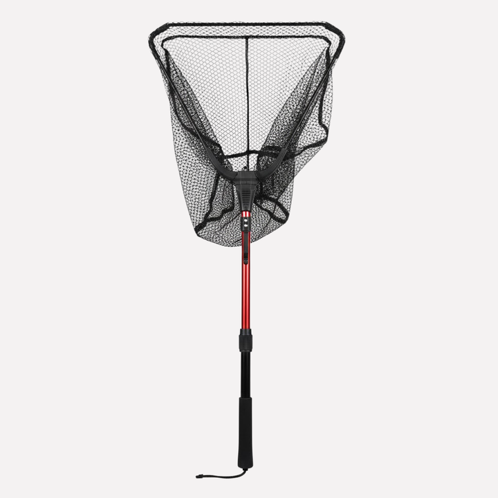 Angler's telescopic fishing brail net for easy fish landing. Durable, portable fishing gear.