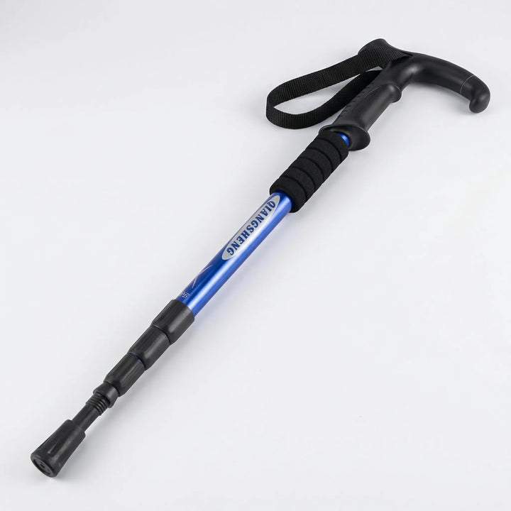 Collapsible walking stick, essential outdoor gear for hikers. Lightweight & easy to pack for travel hiking trips.