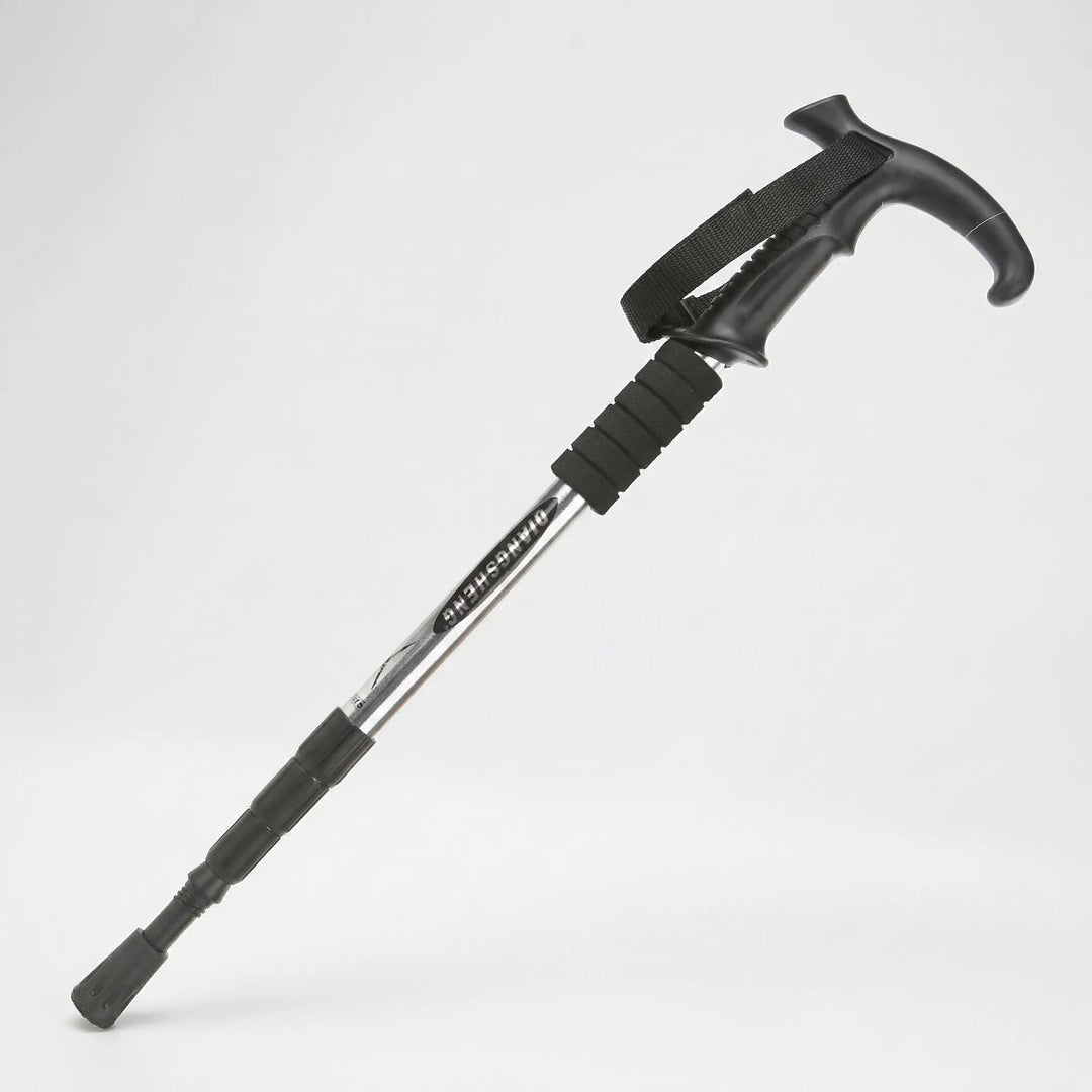 Versatile trekking pole for men & women. Adjustable height for optimal trail support, stability, & travel hiking.