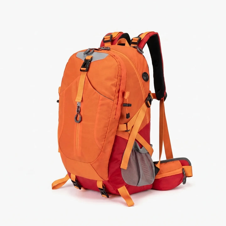 Water-resistant 11 Gallon hiking daypack with multiple organized compartments. Perfect for outdoor camping.