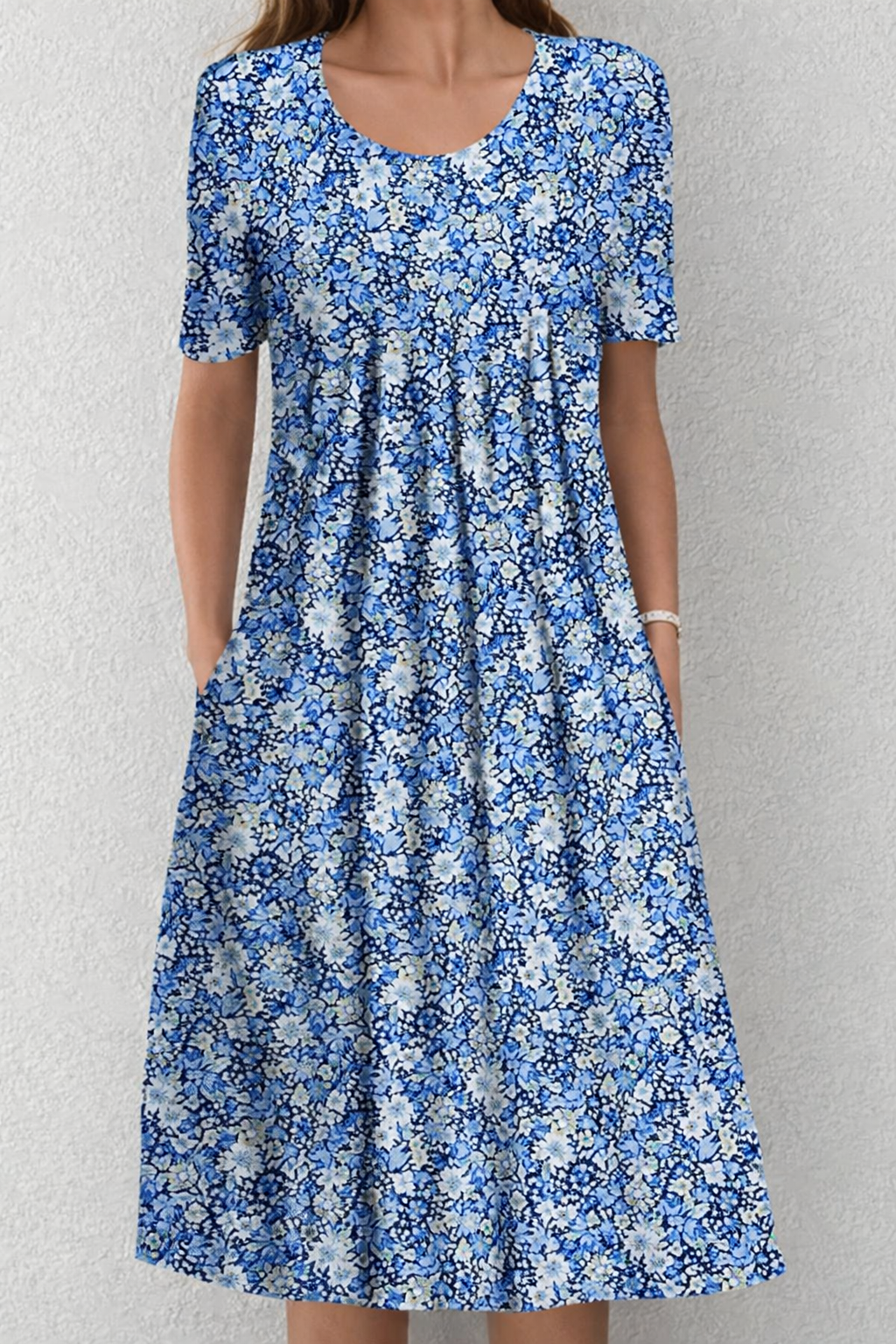Women's Elegant Floral Midi Dress
