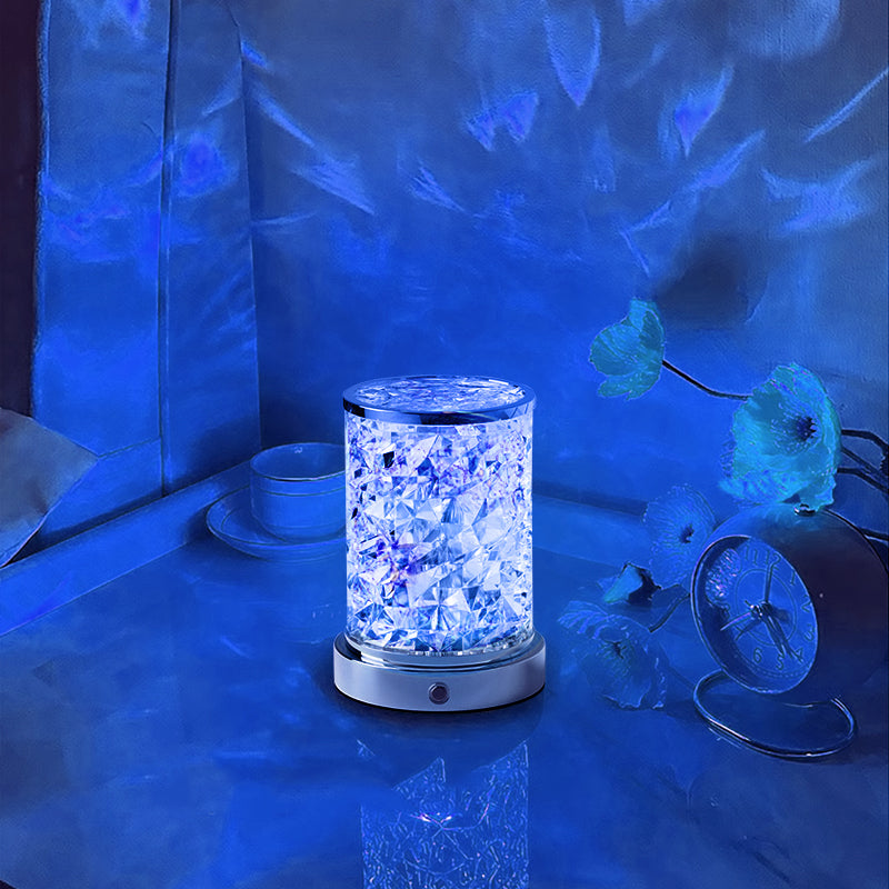 USB-powered ocean wave projector lamp casting soothing water ripples. Great ambient lighting for any living room.