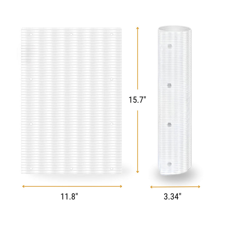 Reusable, weather-resistant plastic squirrel baffles (6-pack) for tree protection. Durable garden defense & animal deterrent.