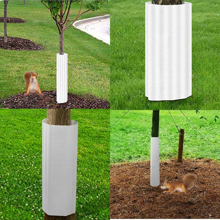 Tree squirrel baffles (6-pack) for effective animal deterrence. Guard bird feeders & gardens from squirrels & pests.