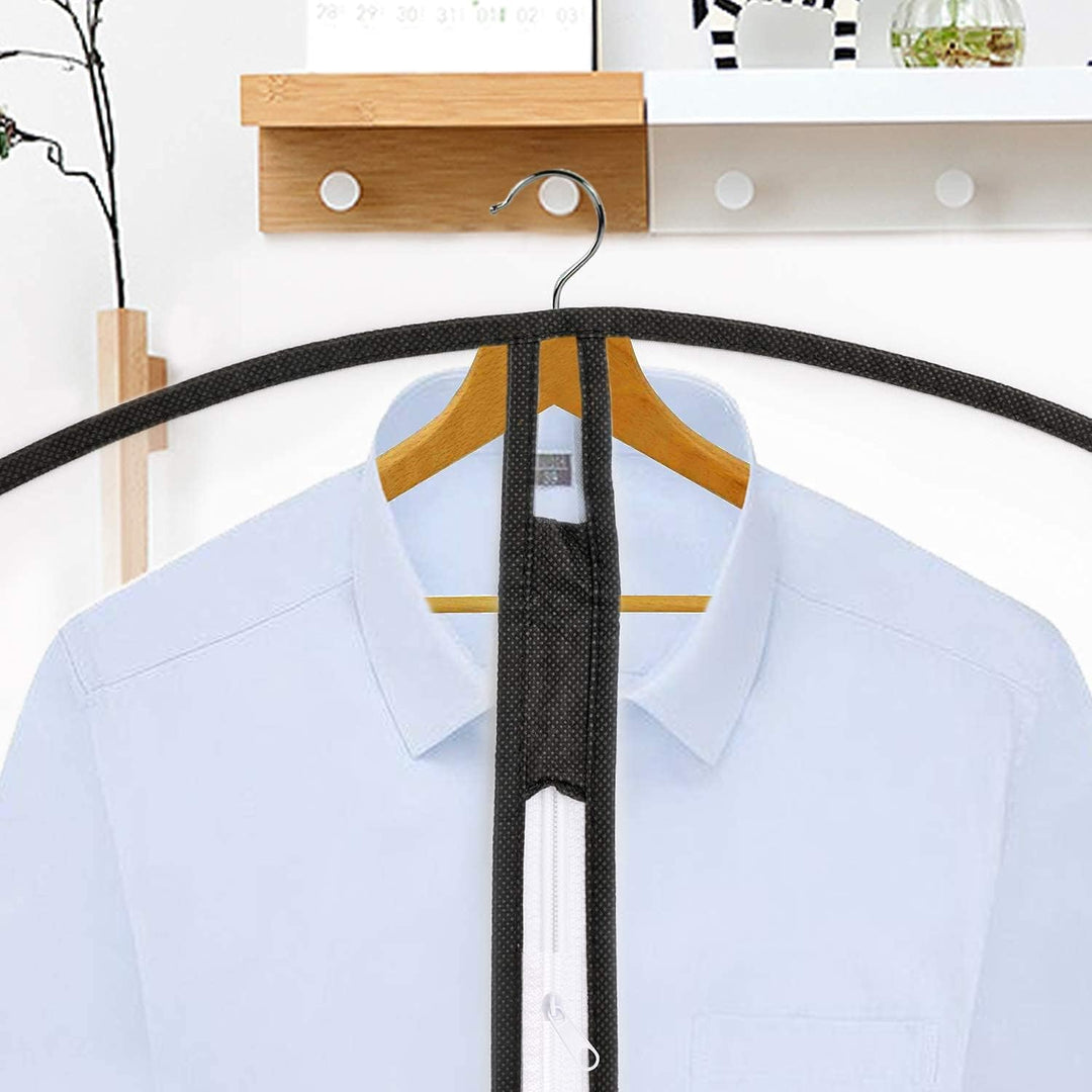 Extra long 71" garment bag for dresses and gowns, ultimate clothing protection.
