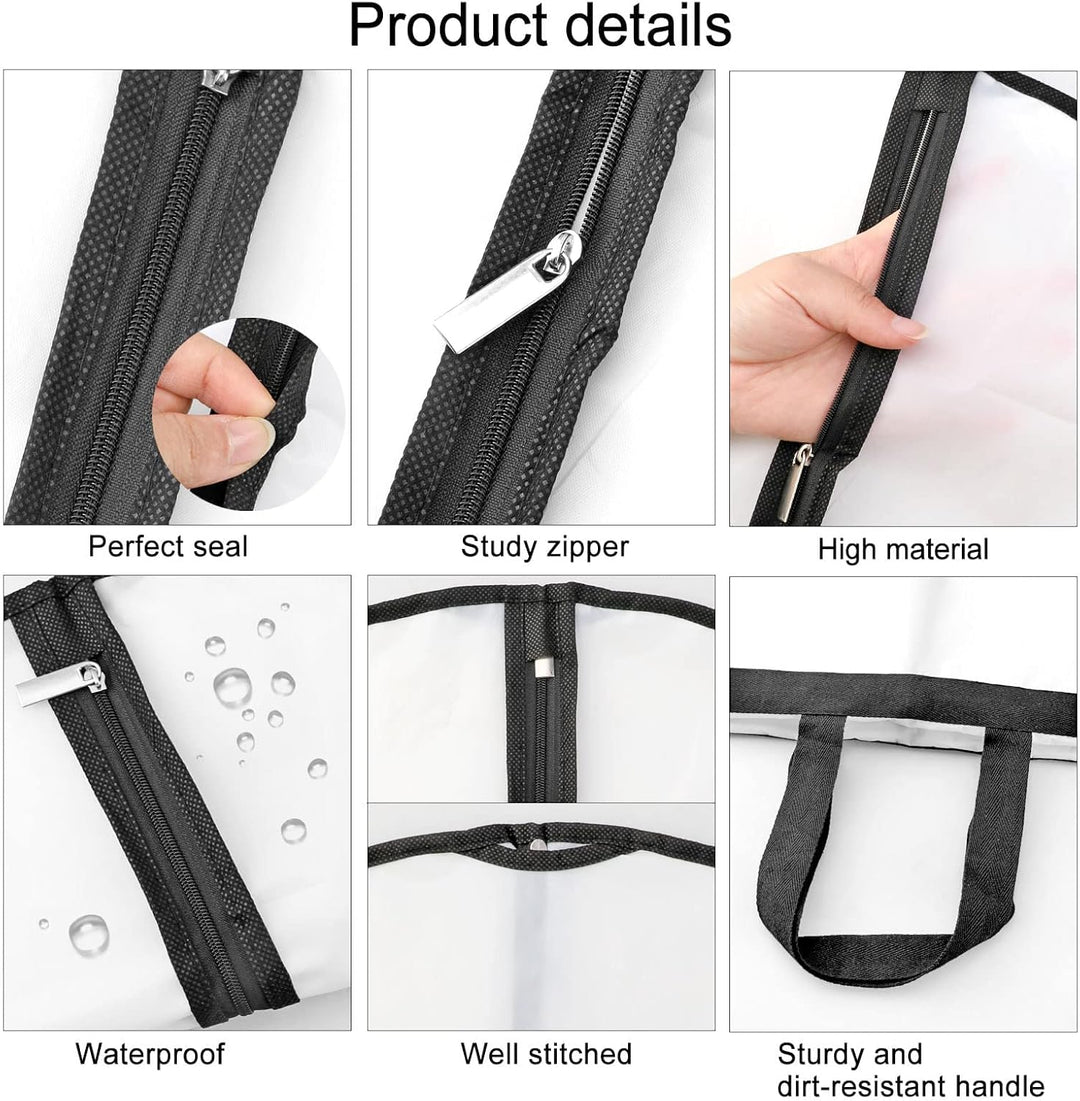 Foldable 71-inch garment bag for travel, keeping long dresses and suits pristine.