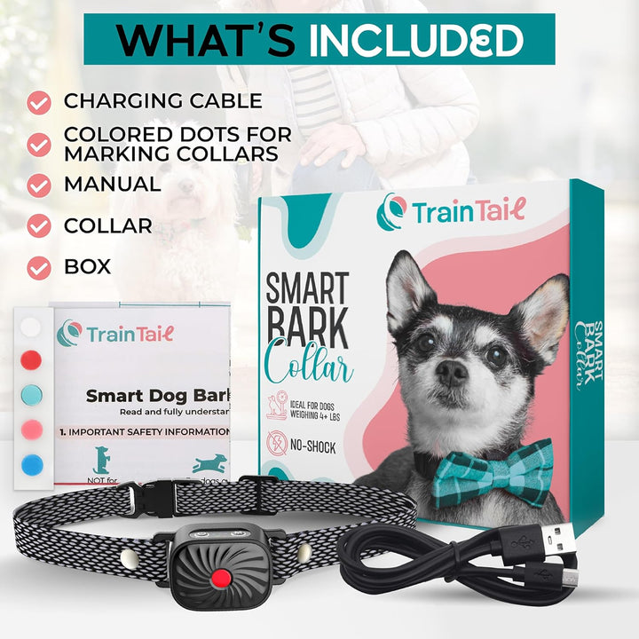 Customizable no-bark collar for quiet home. Effective dog training & humane bark control pet supplies.