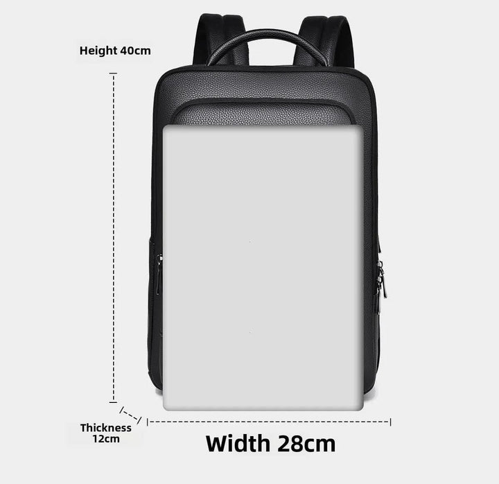 Unisex minimalist USB backpack, black, perfect for students, work, or short trips, multi-functional.