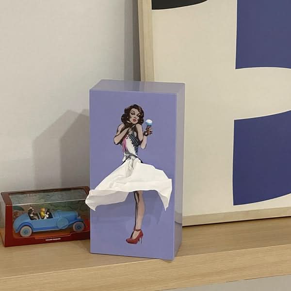 Stylish playful rock tissue box, a unique decorative accent for any room, modern storage and creative home decor.
