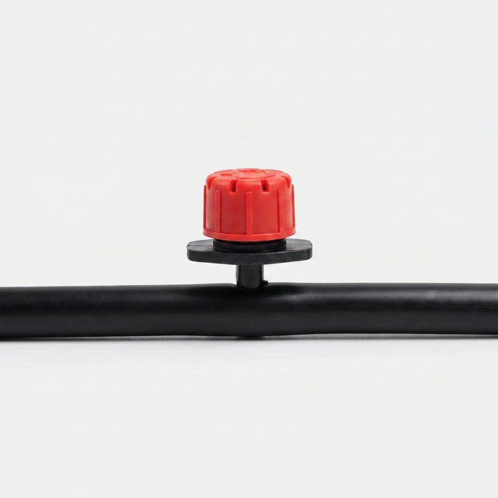Micro drip irrigation drippers for precise watering of potted plants, promoting water conservation.