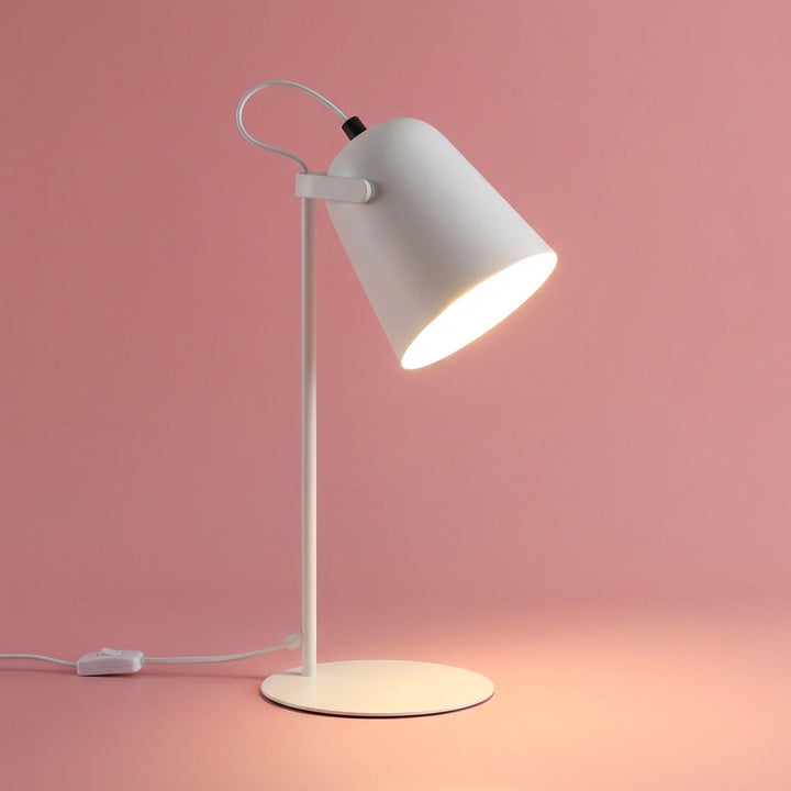 Nordic design adjustable desk lamp, perfect for focused task lighting in a modern home office or study.