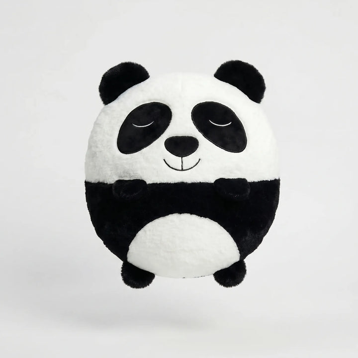 Cozy plush animal sleeping bag for kids, functions as a soft blanket & integrated pillow.
