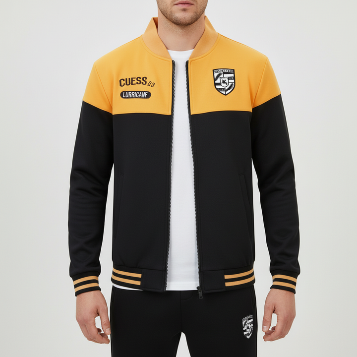 Men's activewear tracksuit, baseball style, suitable for sports, lounging, and casual fashion.