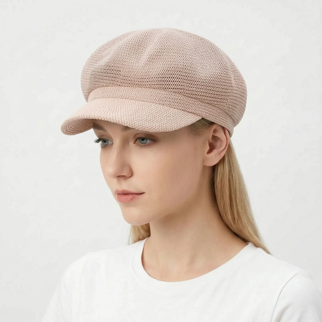 Stylish women's breathable sun hat in a neutral tone, versatile for beach, garden or everyday summer wear.