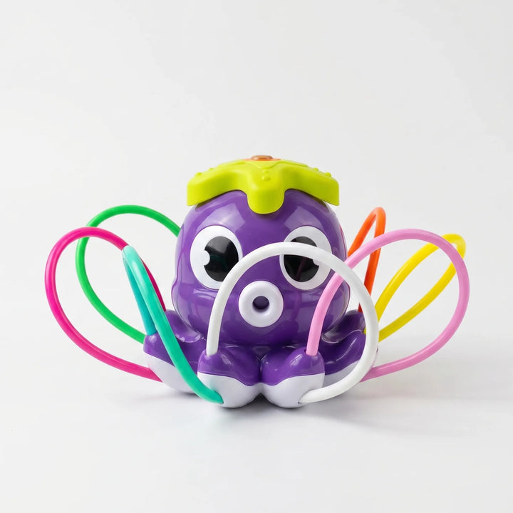 Easy-to-use kids' octopus sprinkler, bringing exciting outdoor water play and summer fun to any backyard.