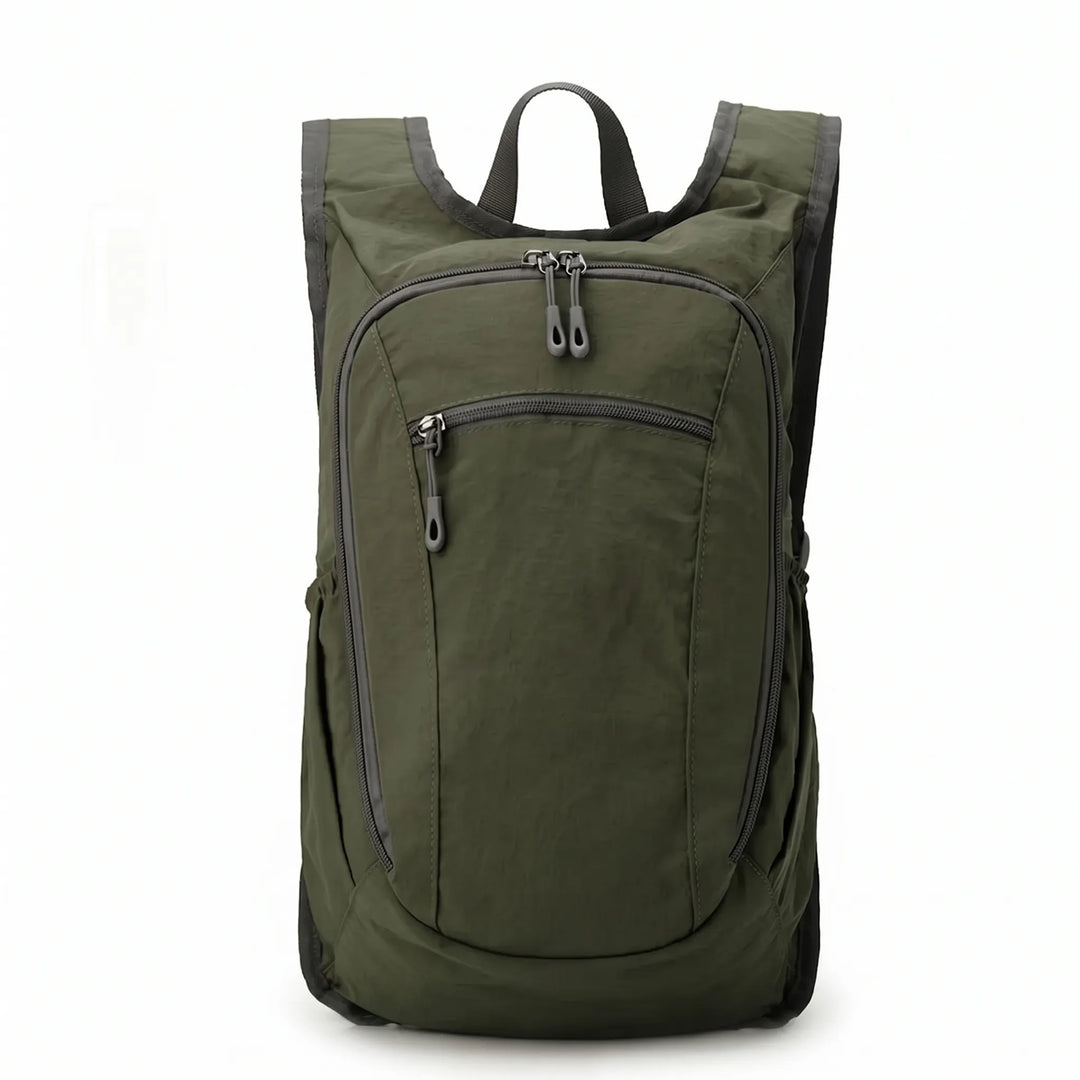 Front view of a versatile lightweight daypack, suitable for travel, hiking, or daily use.