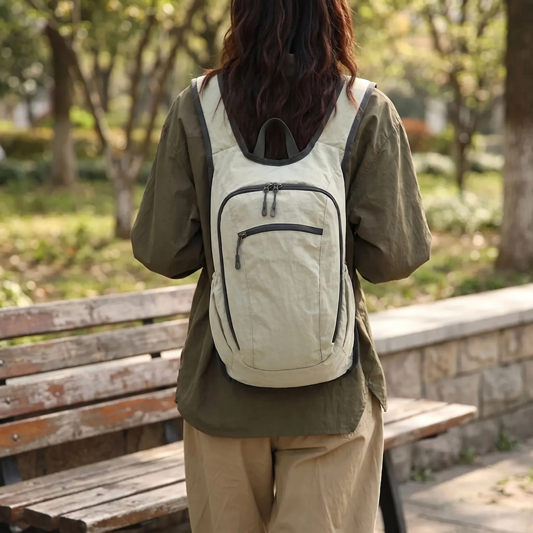 Unisex lightweight travel backpack for everyday use, showing its main compartment.