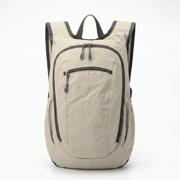 Versatile oxford cloth daypack, perfect for hiking and daily casual wear, front view.