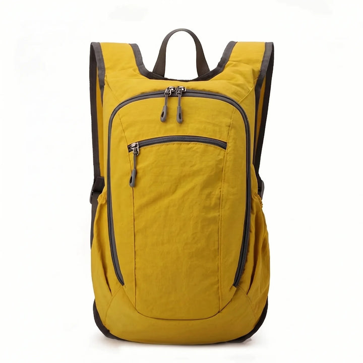 Compact travel bag, a versatile daypack for men and women, with organized storage.