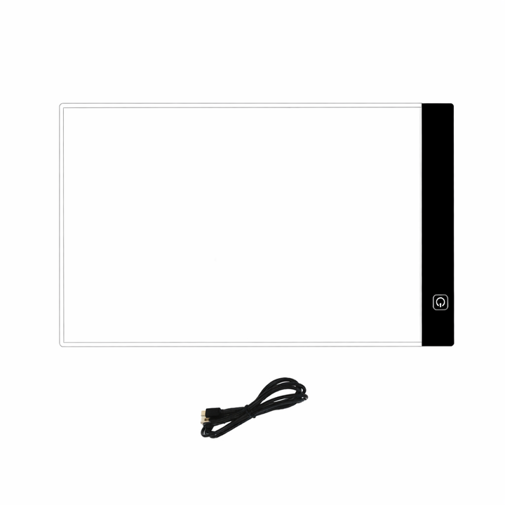 Create detailed art with ease using this unisex illuminated art pad, featuring adjustable LED brightness.