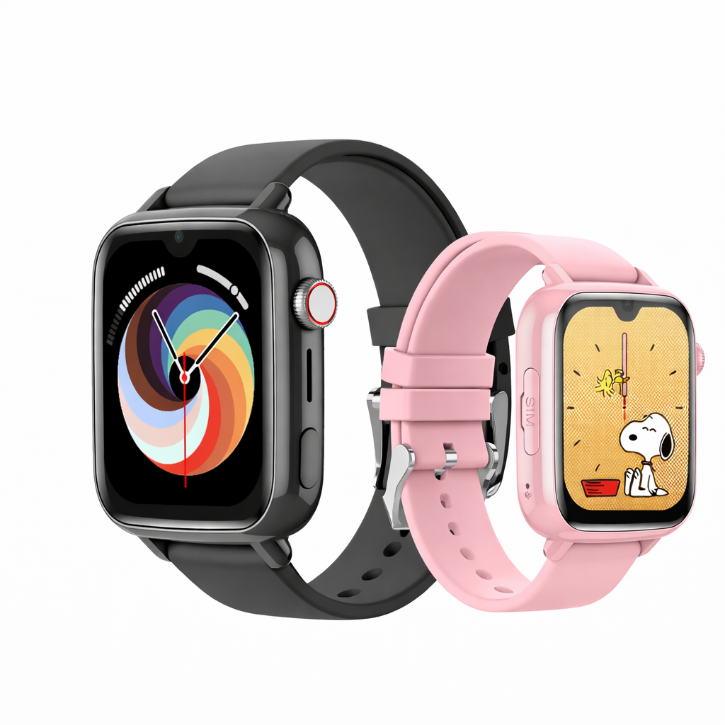 Pink kids' safety smartwatch with GPS, SOS alerts, and parental controls for peace of mind.