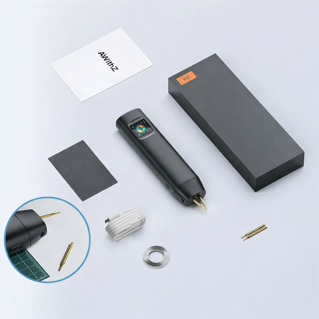 Versatile handheld welding tool for 18650 battery assembly, DIY projects, and compact fabrication.
