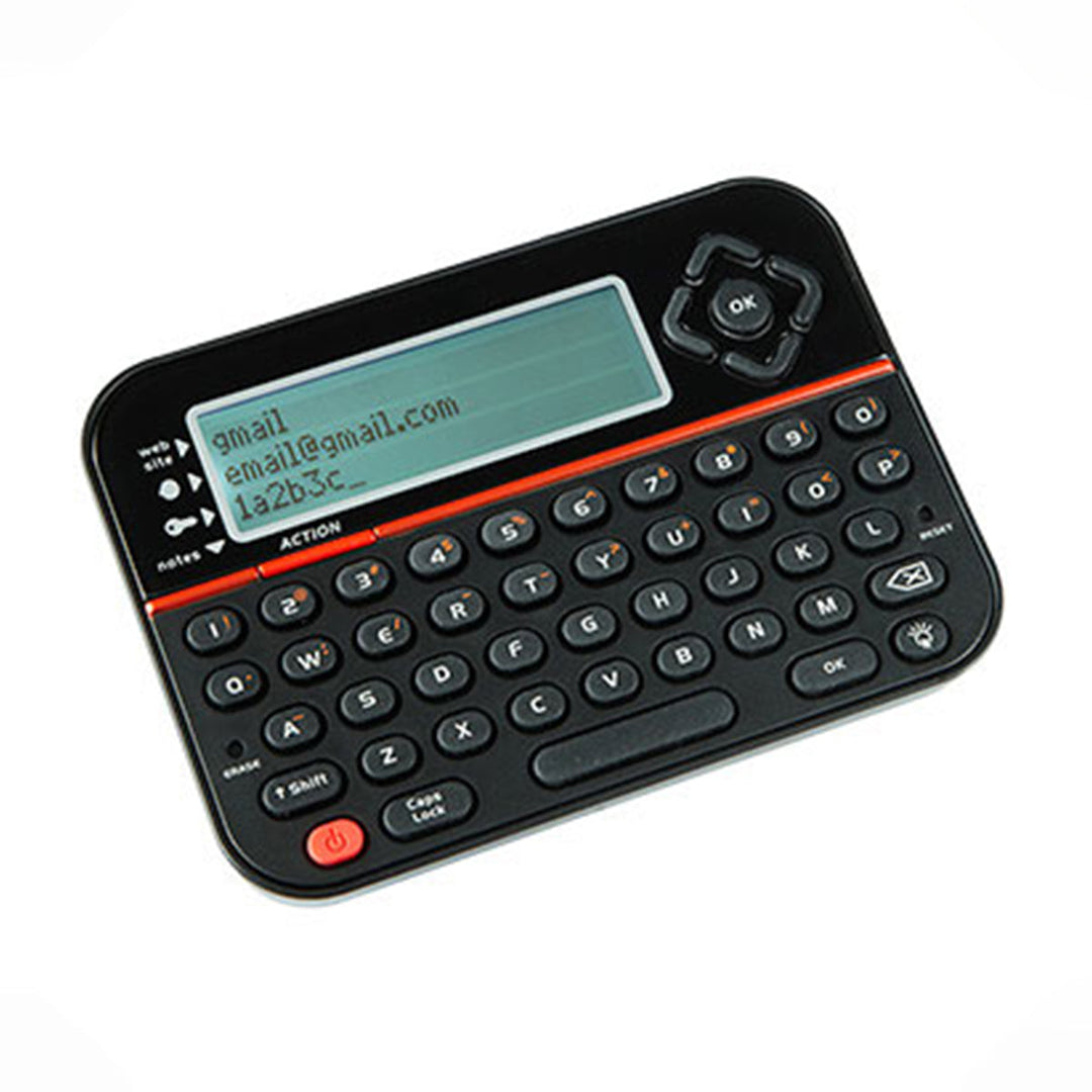 Tavvitaimp18 compact digital password keeper for offline data protection with PIN access.