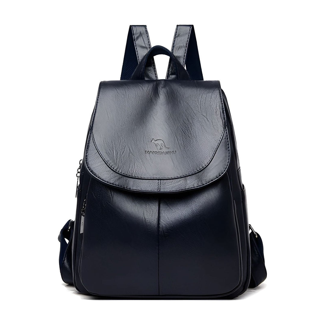 Comfortable & functional women's leather daily use backpack with adjustable straps, ideal for essentials.