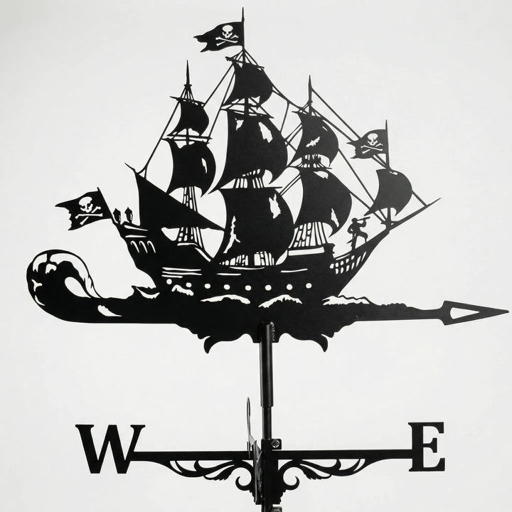 Artistic dragon weathervane, a dramatic and functional outdoor weather indicator for any home.