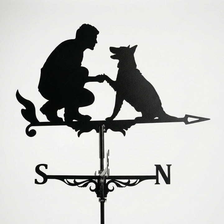 Unique gift weathervane, a decorative garden accent and wind direction indicator.