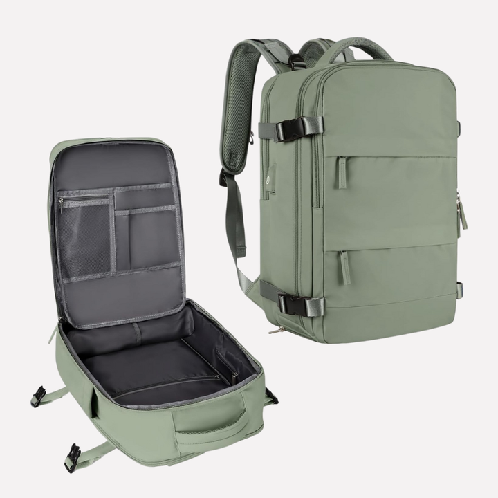 Efficient commuter backpack with quick-access pockets & laptop sleeve for daily travel.