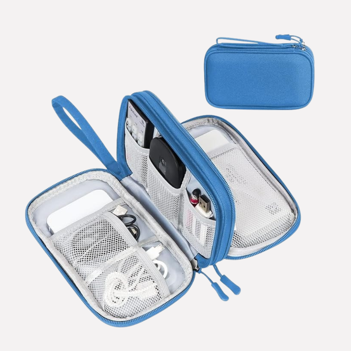 Unisex electronics storage solution, a smart travel tech organizer.