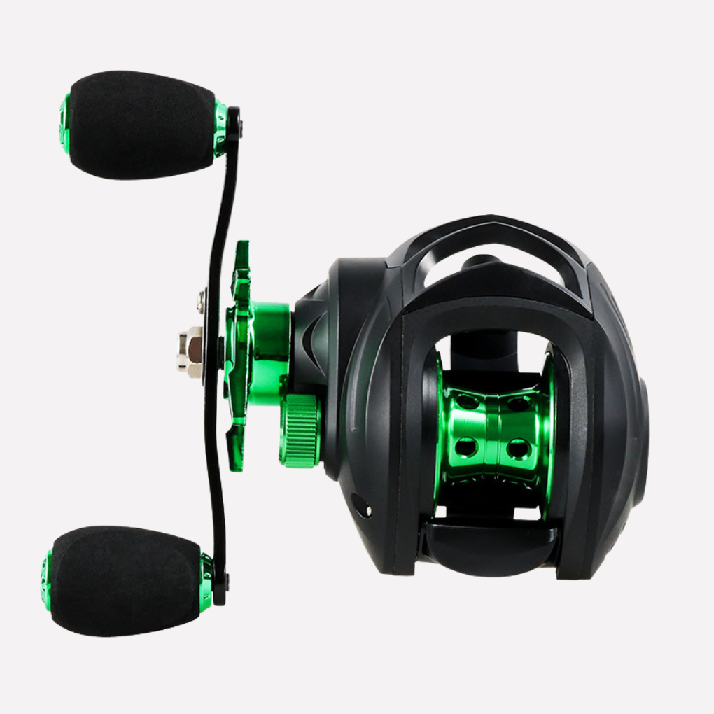 Low profile baitcasting fishing reel for precision casting & powerful retrieves in freshwater or saltwater.