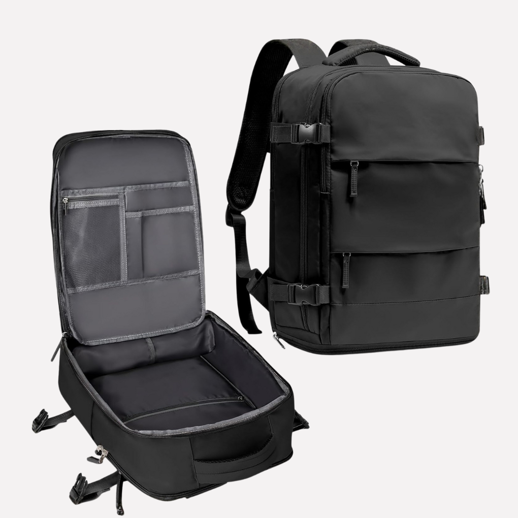 Commuter laptop backpack with padded compartment, ideal for work & urban travel.