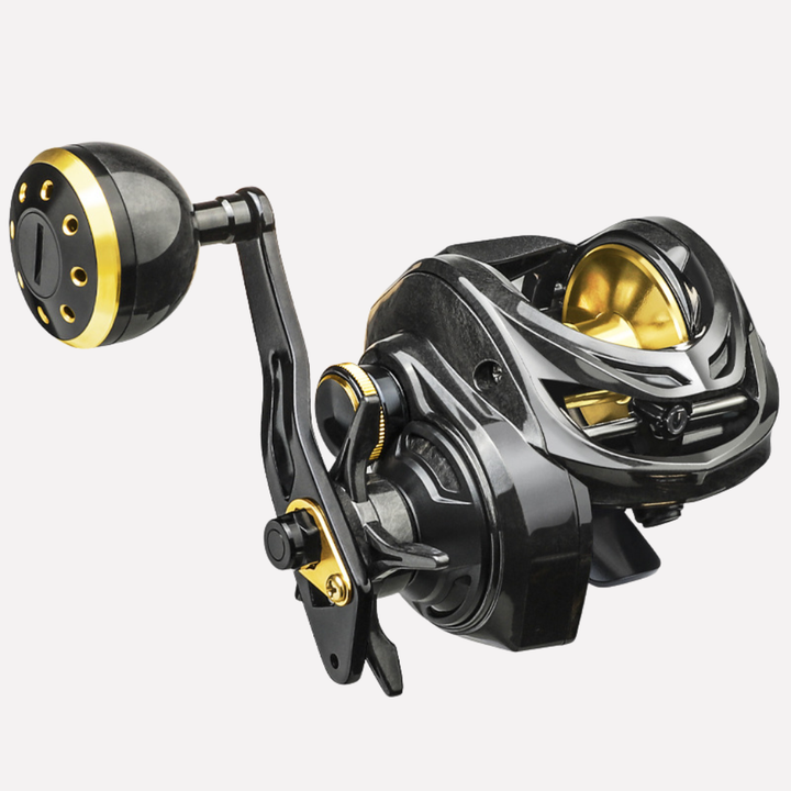 Durable low-profile baitcasting reel for freshwater and saltwater fishing. Unisex fishing gear for anglers.