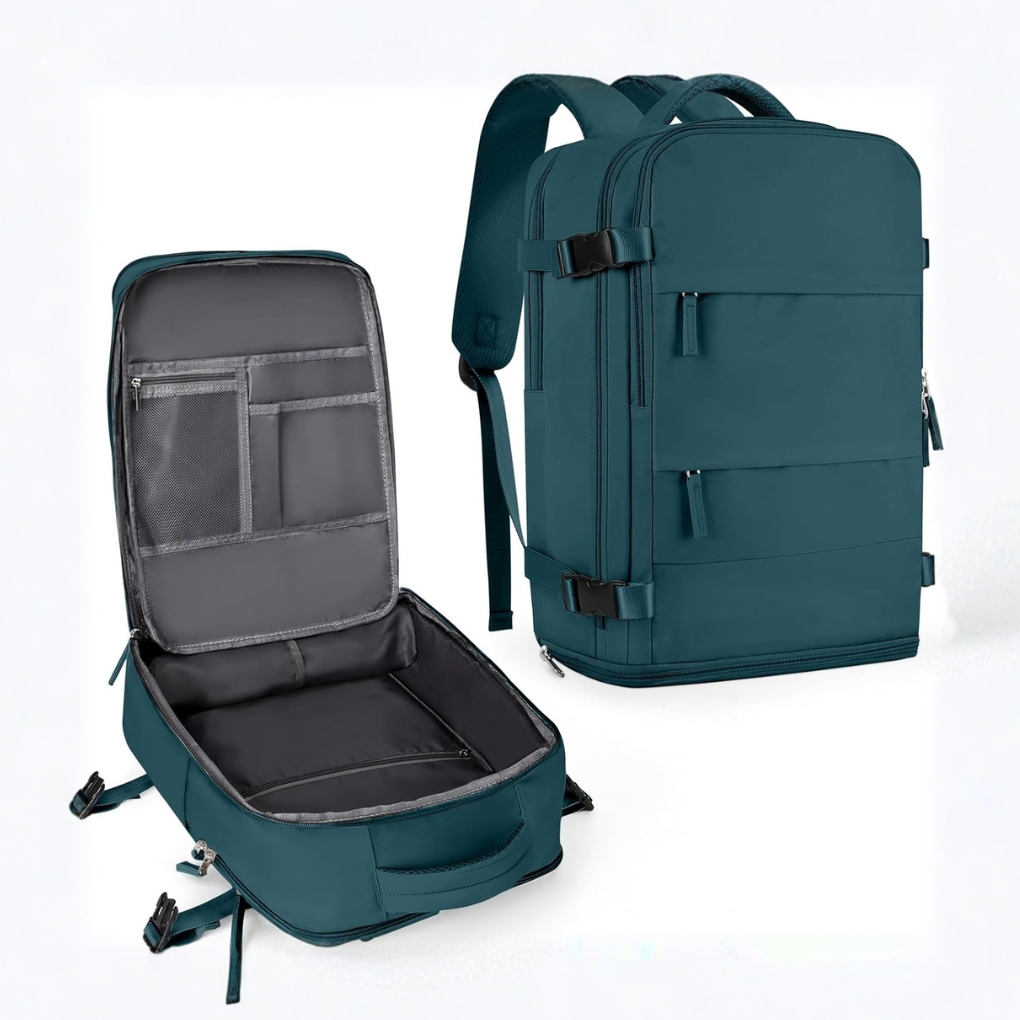 Comfortable travel backpack with padded straps, perfect for long journeys & heavy loads.