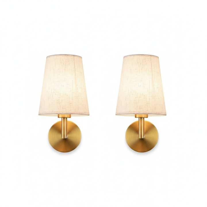Wireless Fabric Wall Lamp - Vintage Style with Adjustable Lighting