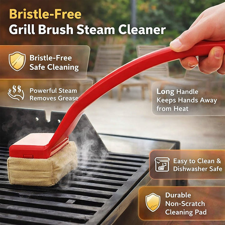 Tavvitaimp18 bristle-free steam grill cleaner for effective, safe BBQ grate cleaning.