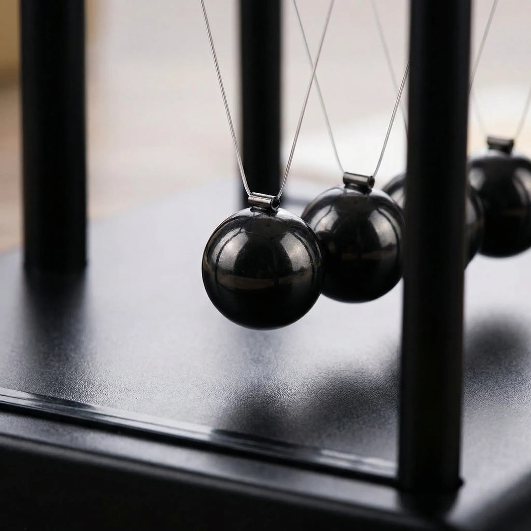 Kinetic magnetic art, modern desk ornament for office, home accent, and stress relief.