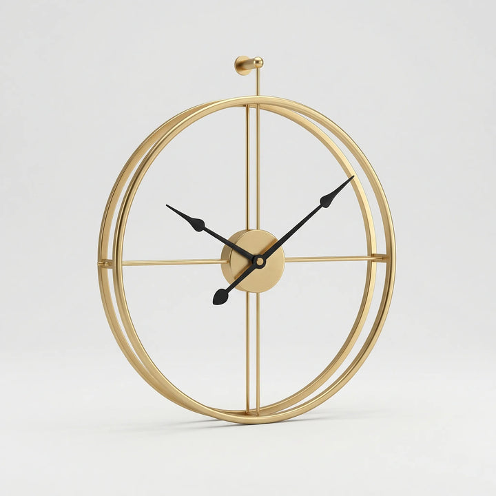 Elegant Scandinavian style round wall clock. Silent movement for serene home decor.