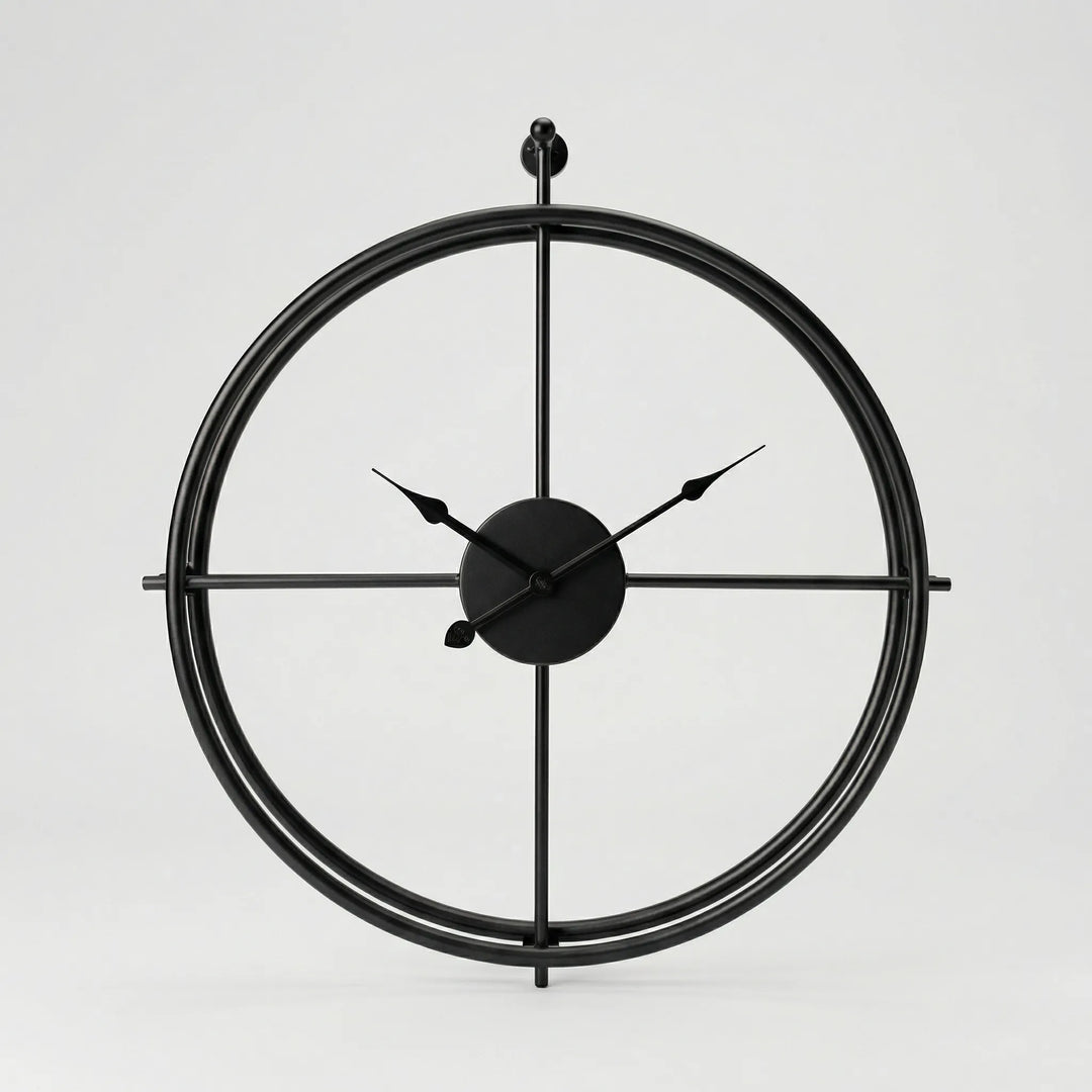 Simple round wall clock, minimalist aesthetic for contemporary home and office decor.
